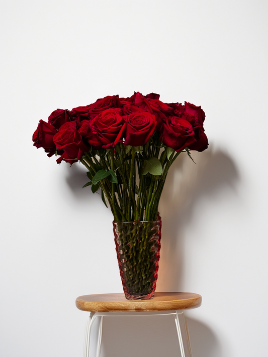 Scarlet Symphony 50 Premium Roses